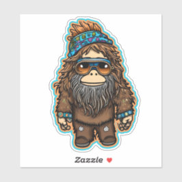 Hippie Sasquatch Vinyl Sticker