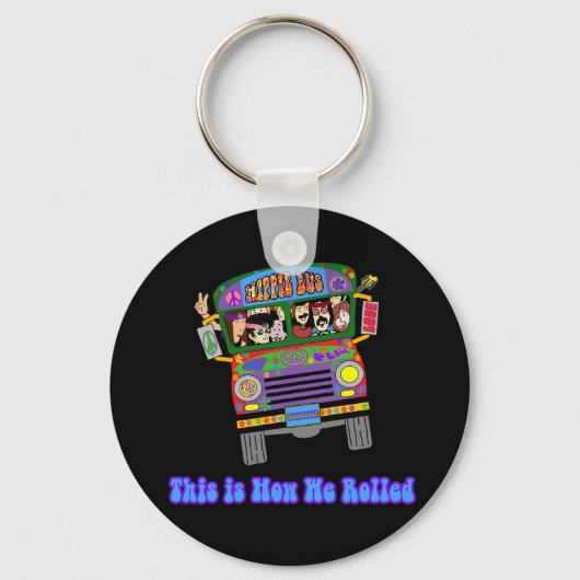 Hippie School Bus Sleutelhanger (Voorkant)