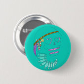 Hippie Skull Ronde Button 5,7 Cm (Voorkant /achterkant)