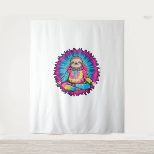 Hippie Sloth Vredesteken Stropdas-Dy Wandkleed