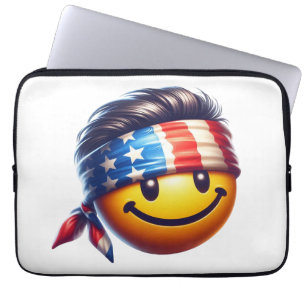 Hippie Smiley Face Laptop Sleeve