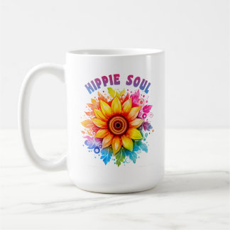 Hippie Soul Rainbow Zonnebloem Wild Vibes Koffiemok