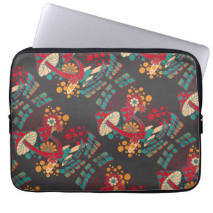 Hippie Soul Trip Zomer  Paddestoel Laptop Sleeve