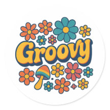 Hippie stijl Groovy sticker