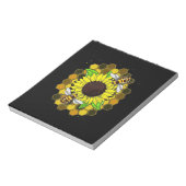 Hippie Sunflower Bees Notitieblok (Gedraaid)