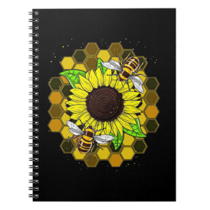 Hippie Sunflower Bees Notitieboek
