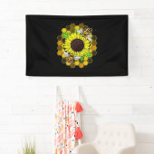 Hippie Sunflower Bees Spandoek (Insitu)
