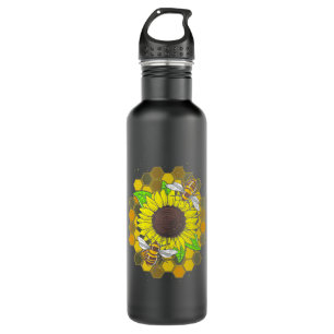 Hippie Sunflower Bees Waterfles