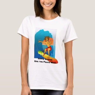Hippie Surfer Peace Wave T-shirt