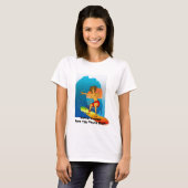 Hippie Surfer Peace Wave T-shirt (Voorkant volledig)