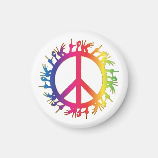 Hippie-symbool 60s Sign Magnet 60s Magneet (Voorkant)