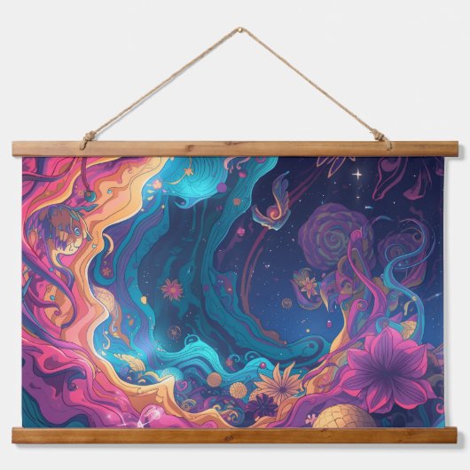 Hippie Tapestry Hangend Wandkleed (Voorkant)