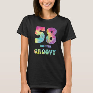 Hippie Tie Dye 58 en nog steeds Groovy 58e verjaar T-shirt