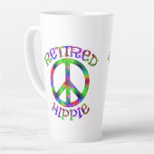 Hippie Tie Dye Peace Latte Cup Mok in ruste (Linkerhoek)