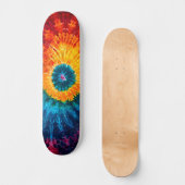 Hippie Tie Dye skateboard to ride in the clouds (Recto)
