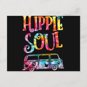 Hippie Tie Dye Van Hippie Soul Briefkaart