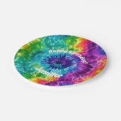 Hippie Tie Dye Verjaardagsfeestje Papier Bord (Gekanteld)