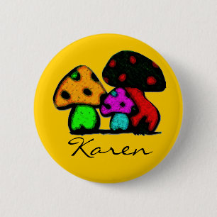 hippie trippie naam pin ronde button 5,7 cm