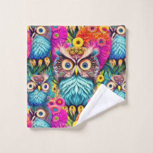 Hippie Trippy Chouette psychédélique colorée