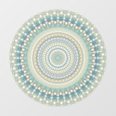 Hippie Trippy Eclectische Pastel Boho Groovy Manda Raamsticker (Vel)