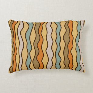 Hippie Trippy Groovy Verticale Streep 70s Patroon Accent Kussen