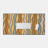 Hippie Trippy Groovy Verticale Streep 70s Patroon Bureaumat (Keyboard & Muis)