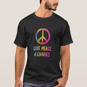 Hippie Tshirts Rainbow Give Peace a Chance 1960s R