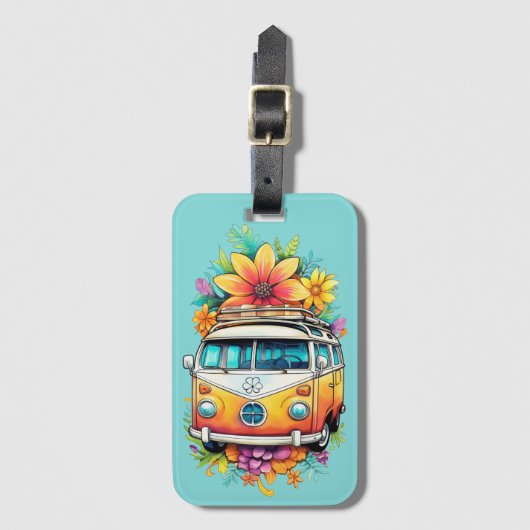 Hippie Van Bagagelabel (Voorkant (verticaal))