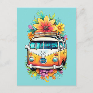 Hippie Van Briefkaart