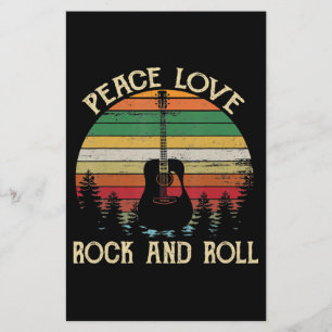  Hippie Van Flower Bus Peace Love Briefpapier
