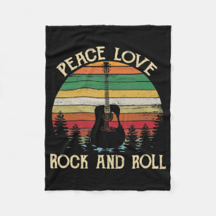 Hippie Van Flower Bus Peace Love Fleece Deken