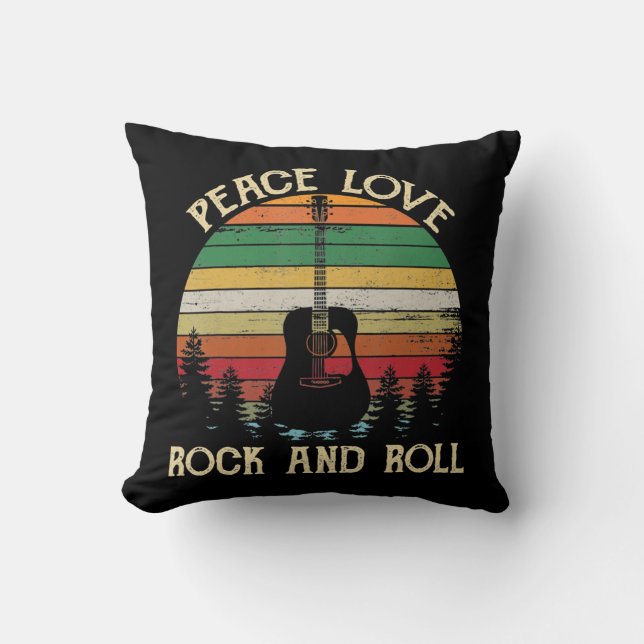  Hippie Van Flower Bus Peace Love Kussen (Voorkant)