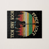 Hippie Van Flower Bus Peace Love Legpuzzel (Horizontaal)