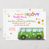 Hippie Van Invitation Kaart (Voorkant / Achterkant)