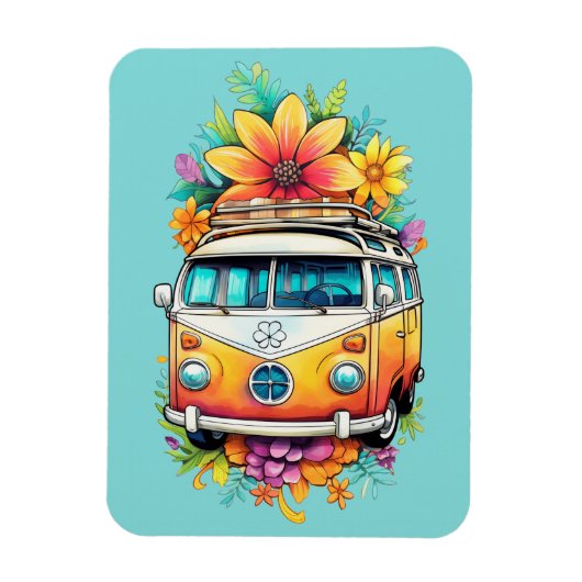 Hippie Van Magneet (Verticaal)