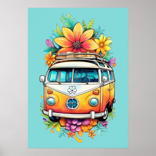 Hippie Van Poster (Voorkant)