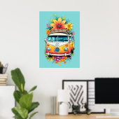 Hippie Van Poster (Thuiskantoor)