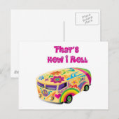hippie van retro hoe ik rol briefkaart (Voorkant / Achterkant)