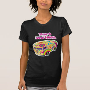 hippie van retro hoe ik rol t-shirt