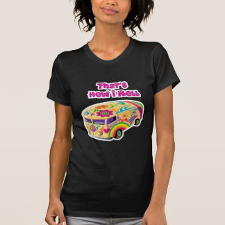 hippie van retro hoe ik rol t-shirt