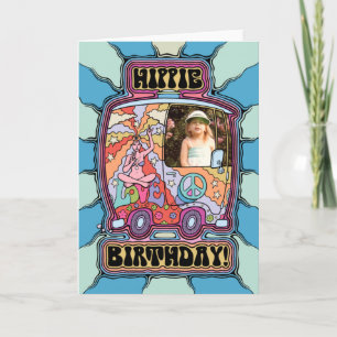 Hippie verjaardag  kaart