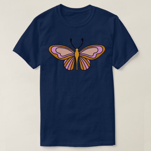 Hippie vlinder t-shirt (Design voorkant)