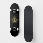 Hippie Witchy Peace Sign Mystical Skateboard (Voorkant)