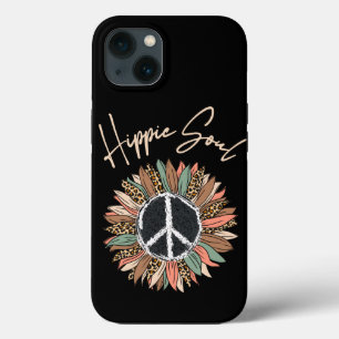 Hippie Ziel Vredesteken Zonnebloem iPhone 13 Hoesje