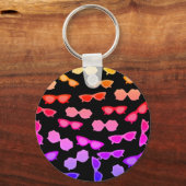 Hippie zonnebril sleutelhanger (Achterkant)