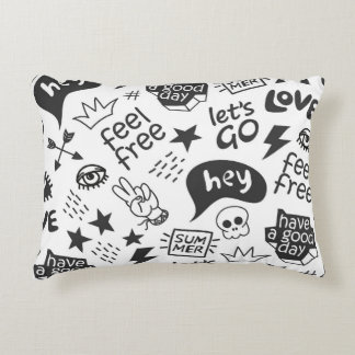 Hippie Zwart & Wit:  stijl Accent Kussen