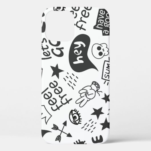 Hippie Zwart & Wit:  stijl Case-Mate iPhone Case (Achterkant)
