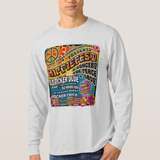 Hippiefest Concert Poster T-shirt (Voorkant)