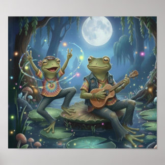 HippieFrogMusician2 Poster