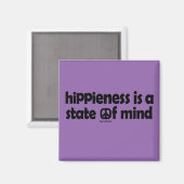 Hippieness is een gemoedstoestand magneet (Voorkant / Achterkant)